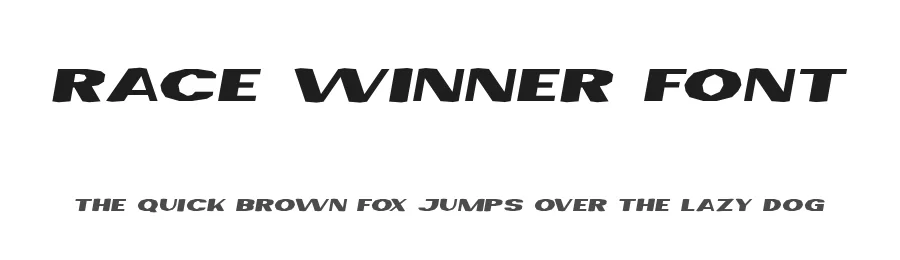 Race Winner Font by RaisProject — Display Font