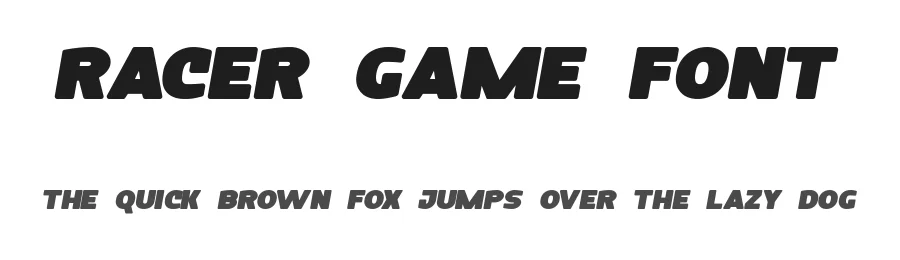 Racer Game Font by noahtype — Display Font