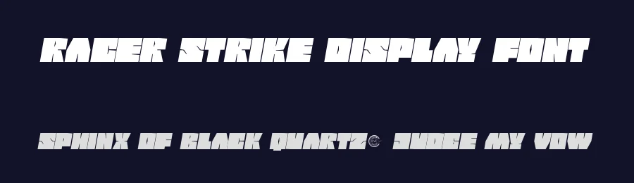 Racer Strike Display Font by RaisProject — Display Font — thumbnail 2
