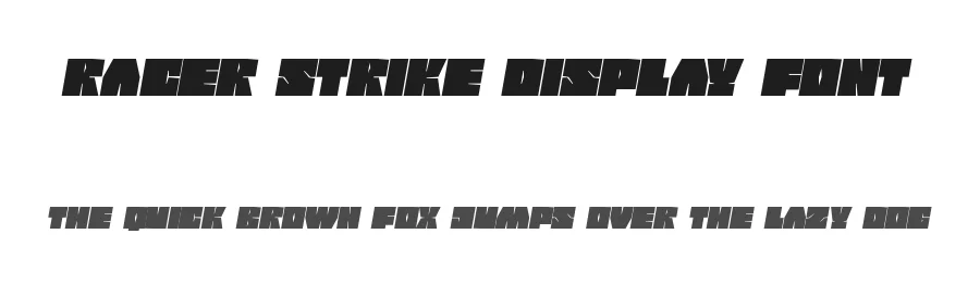 Racer Strike Display Font by RaisProject — Display Font