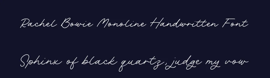 Rachel Bowie Monoline Handwritten Font by balpirick — Script Handwritten Font — thumbnail 2