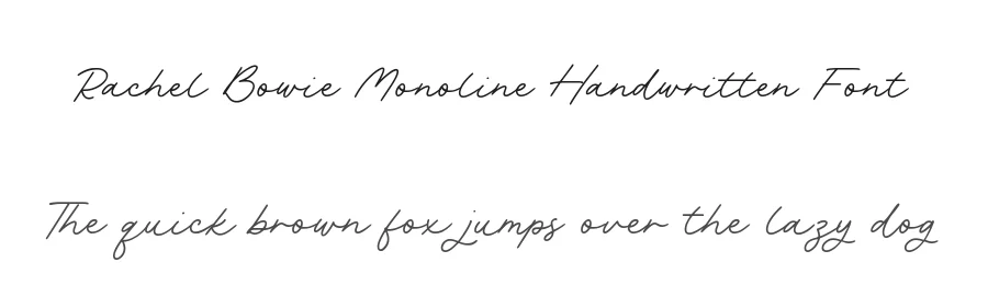 Rachel Bowie Monoline Handwritten Font by balpirick — Script Handwritten Font