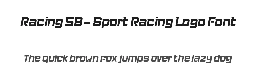 Racing 58 – Sport Racing Logo Font by Casloop Studio — Display Font