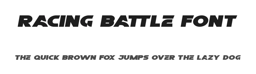 Racing Battle Font by RaisProject — Display Font