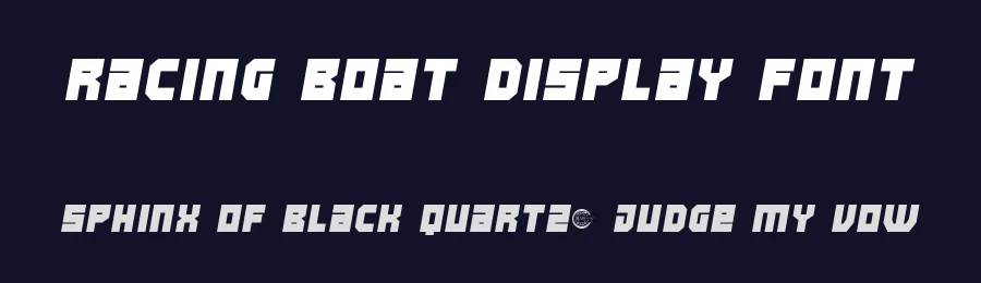 Racing Boat Display Font by RaisProject — Display Font — thumbnail 2