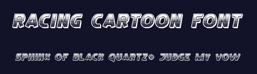 Racing Cartoon Font by CalligraphyFonts.net — Display Font — thumbnail 2