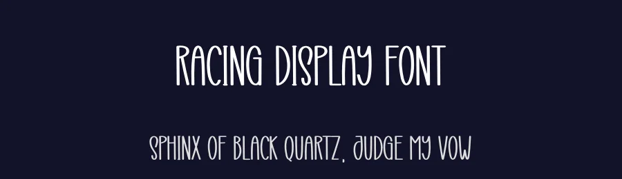 Racing Display Font by creativeletter — Display Font — thumbnail 2