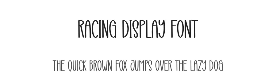 Racing Display Font by creativeletter — Display Font
