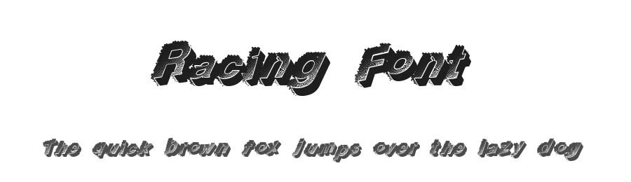 Racing Font by Igor Grovich — Display Font