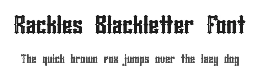 Rackles Blackletter Font by fontkong — Decorative Font