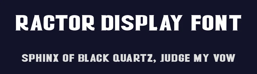 Ractor Display Font by teguh pranata — Display Font — thumbnail 2