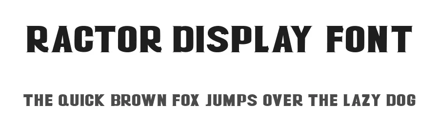 Ractor Display Font by teguh pranata โ Display Font