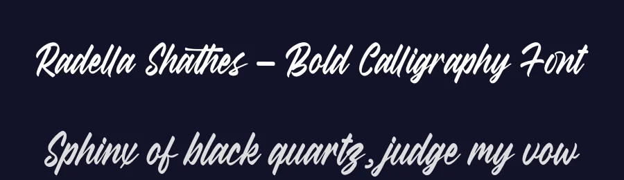 Radella Shathes – Bold Calligraphy Font by letterenastudios — Script Handwritten Font — thumbnail 2