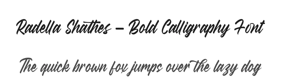 Radella Shathes – Bold Calligraphy Font by letterenastudios — Script Handwritten Font