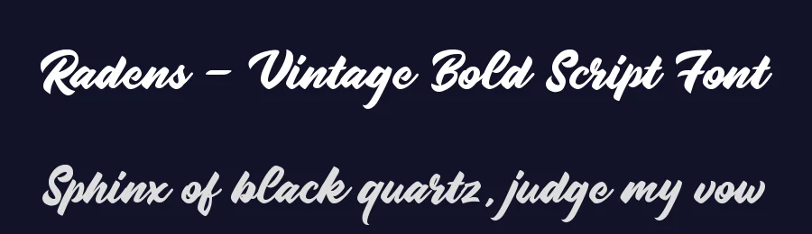 Radens – Vintage Bold Script Font by Almarkha Type — Decorative Font — thumbnail 2