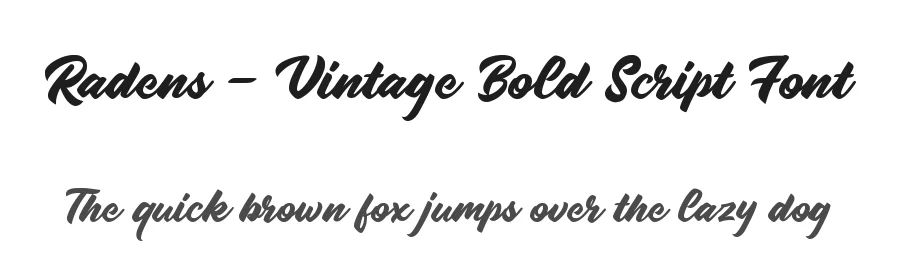 Radens – Vintage Bold Script Font by Almarkha Type — Decorative Font