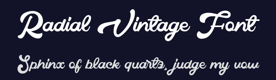 Radial Vintage Font by wibisono2001 — Script Handwritten Font — thumbnail 2