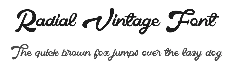 Radial Vintage Font by wibisono2001 — Script Handwritten Font