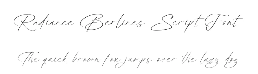 Radiance Berlines Script Font by Operatype.Co — Script Handwritten Font