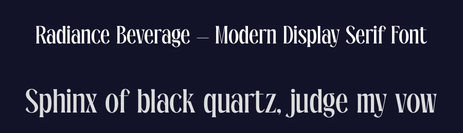 Radiance Beverage – Modern Display Serif Font by timelesstype.co — Display Font — thumbnail 2