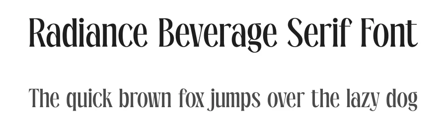 Radiance Beverage Serif Font by timelesstype.co — Serif Font