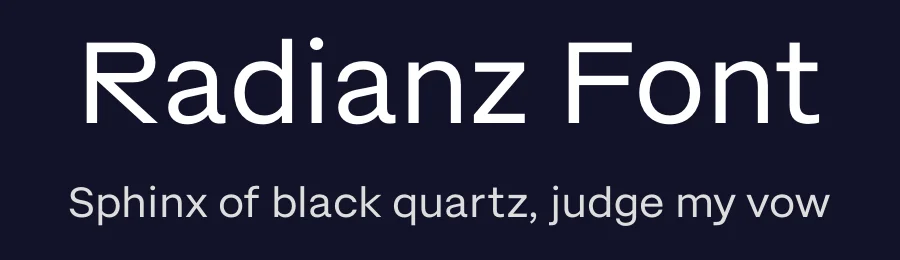 Radianz Font by Jet type system — Sans Serif Font — thumbnail 2