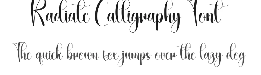 Radiate Calligraphy Font by creativeletter — Script Handwritten Font