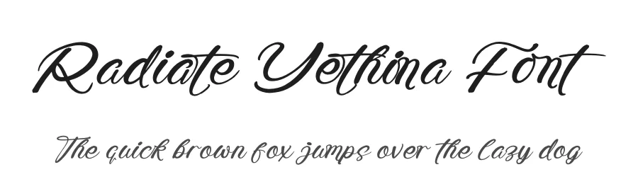 Radiate Yethina Font by stylishtype.co — Script Handwritten Font