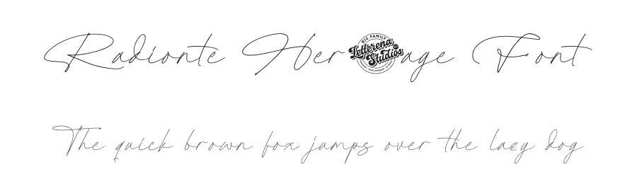 Radionte Heritage Font by letterenastudios — Script Handwritten Font