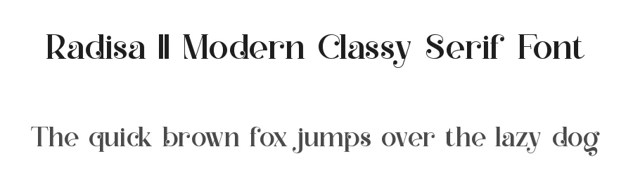 Radisa || Modern Classy Serif Font by ErmediaStudio — Display Font