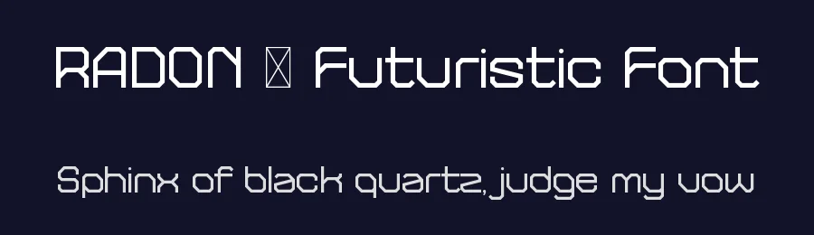 RADON – Futuristic Font by Rautan — Display Font — thumbnail 2