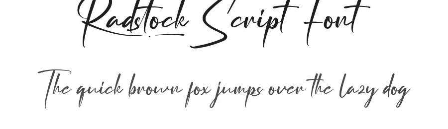 Radstock Script Font by noahtype — Script Handwritten Font