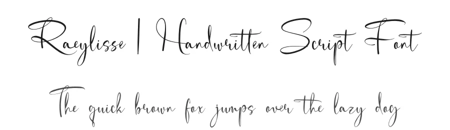 Raeylisse | Handwritten Script Font by Gracetypestudio — Script Handwritten Font
