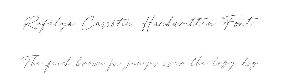 Rafelya Carrotin Handwritten Font by [email protected] — Script Handwritten Font