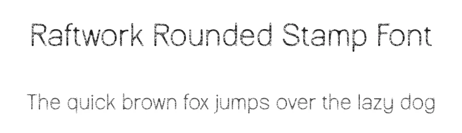 Raftwork Rounded Stamp Font by craftsupplyco — Sans Serif Font
