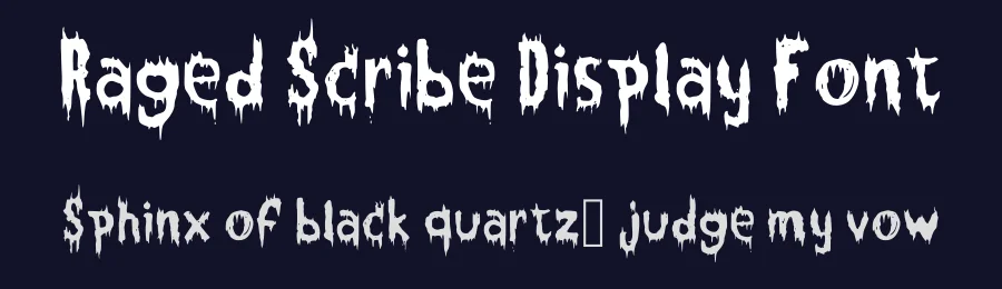 Raged Scribe Display Font by Krakograff — Display Font — thumbnail 2