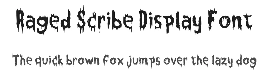 Raged Scribe Display Font by Krakograff β Display Font