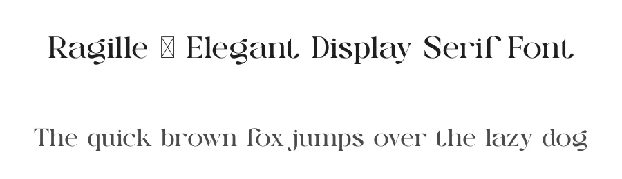 Ragille – Elegant Display Serif Font by SURATMI — Display Font