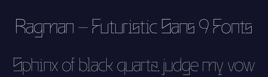Ragman – Futuristic Sans 9 Fonts by Casloop Studio — Display Font — thumbnail 2