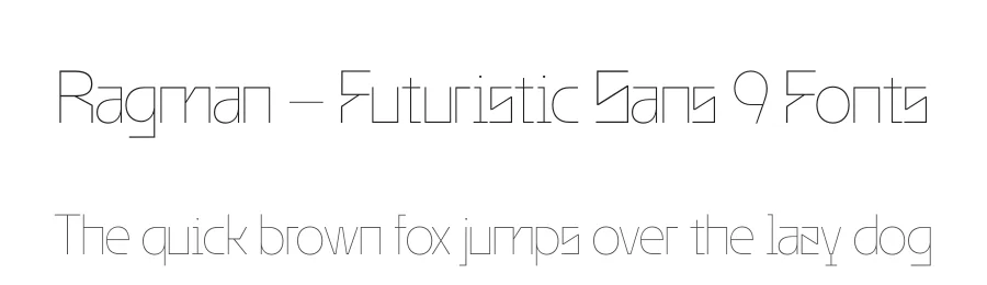 Ragman – Futuristic Sans 9 Fonts by Casloop Studio — Display Font