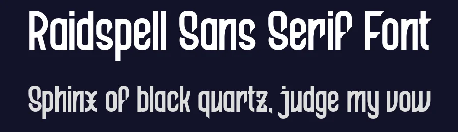 Raidspell Sans Serif Font by ilhamtaro — Sans Serif Font — thumbnail 2