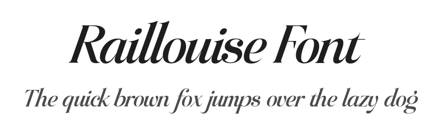 Raillouise Font by Heinzel Std. — Serif Font