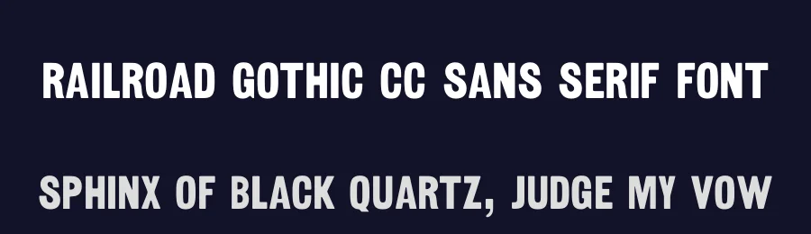 Railroad Gothic CC Sans Serif Font by Cowboy Collective , Indestructible Type — Sans Serif Font — thumbnail 2