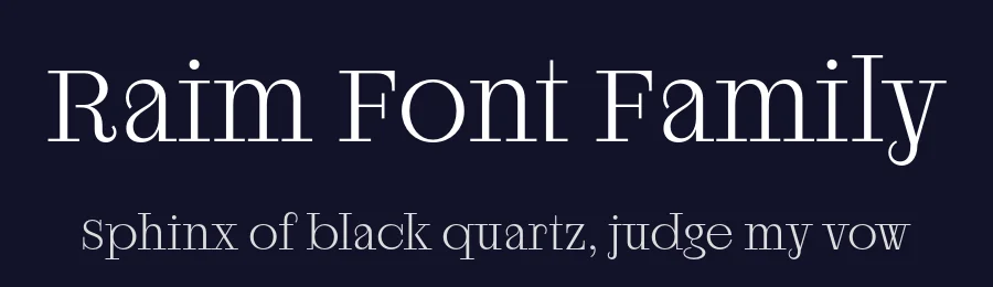 Raim Font Family by Lift Type — Serif Font — thumbnail 2