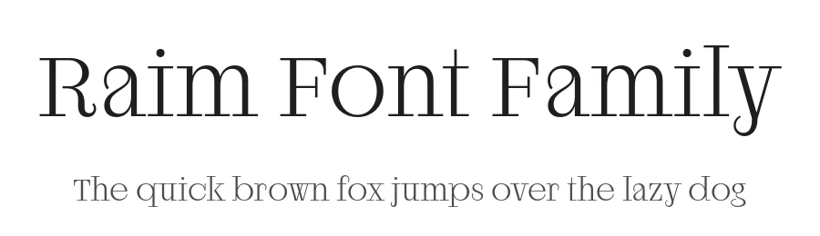 Raim Font Family by Lift Type — Serif Font