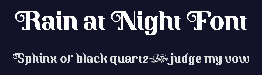 Rain at Night Font by VinType — Display Font — thumbnail 2