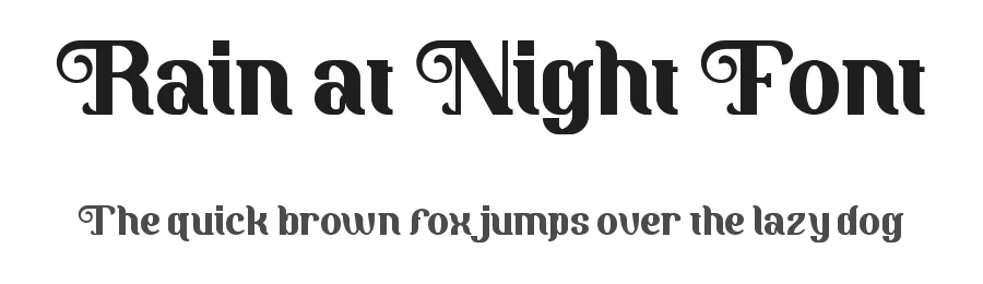 Rain at Night Font by VinType — Display Font