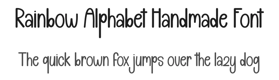 Rainbow Alphabet Handmade Font by andikastudio — Display Font