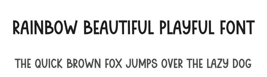 Rainbow Beautiful Playful Font by freshtypeink — Display Font