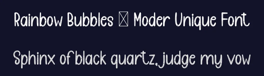 Rainbow Bubbles – Moder Unique Font by freshtypeink — Display Font — thumbnail 2